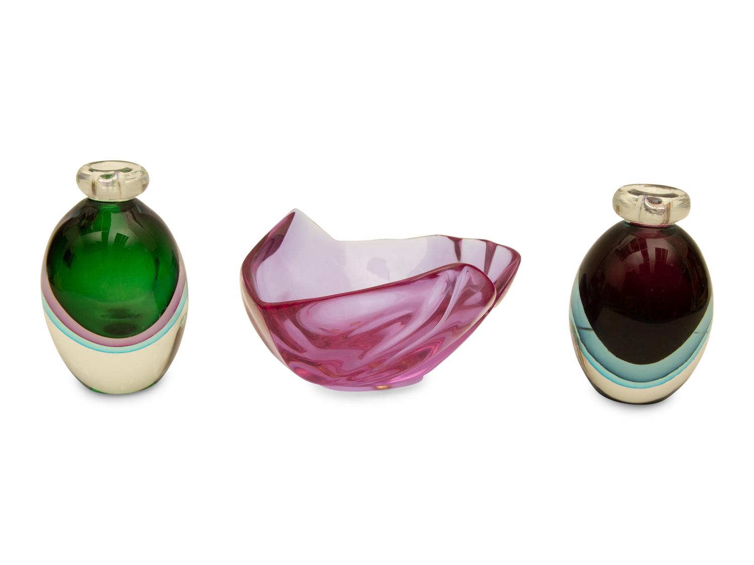 Three Modernist Italian Glass Articles
