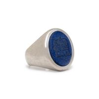 TIFFANY & CO., PLATINUM AND LAPIS LAZULI SIGNET RING