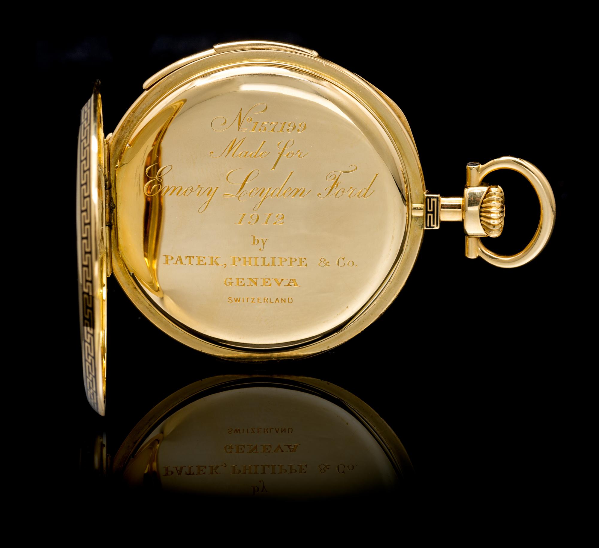 An 18 Karat Yellow Gold Open Face Minute Repeater Pocket Watch, Patek Philippe, Circa 1912,