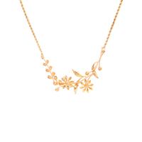Art Nouveau, Seed Pearl and Yellow Gold Flower Necklace