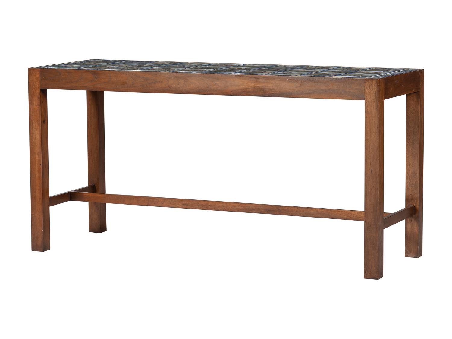 A Custom Console Table with Inset Tile Top