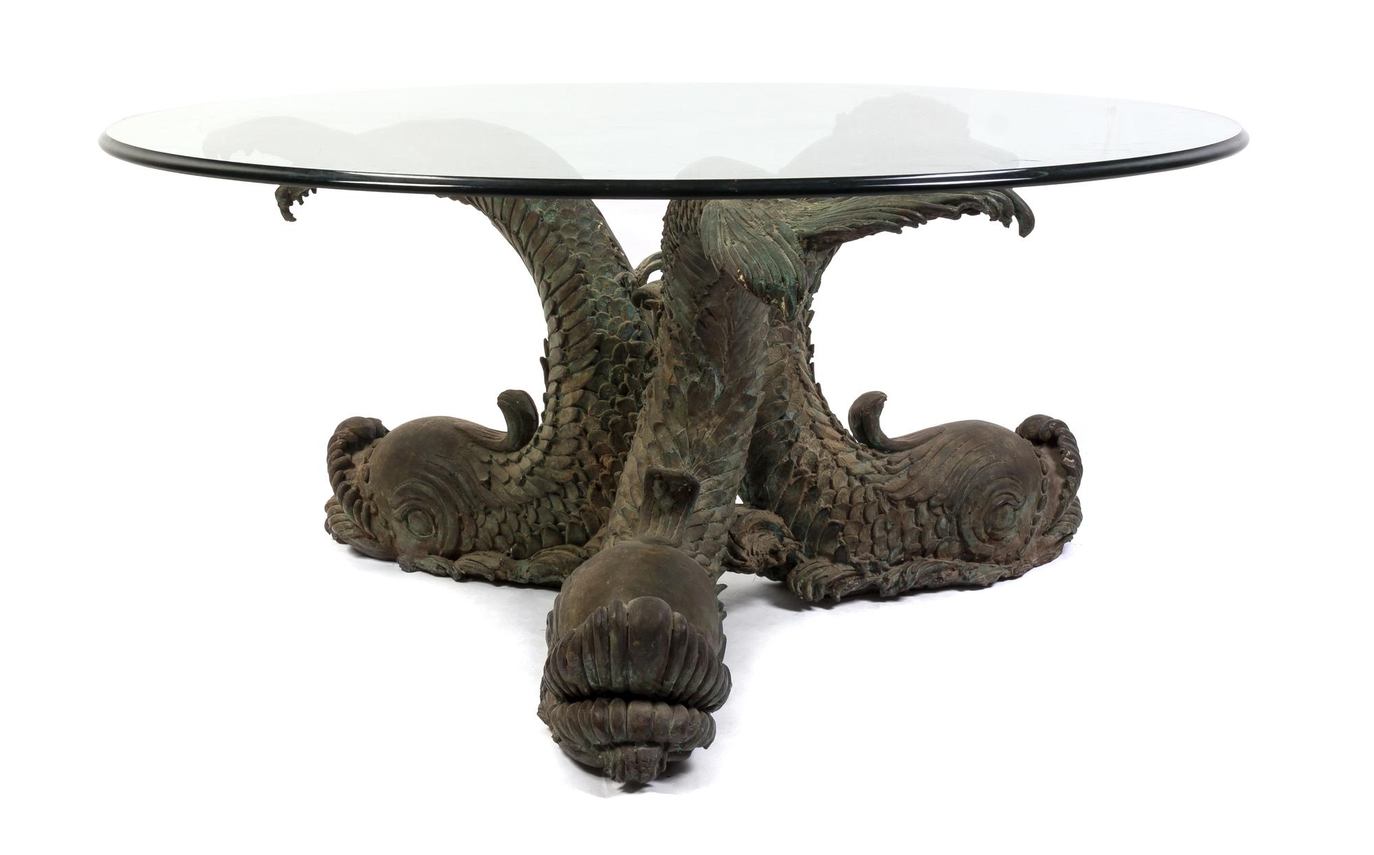 An Empire Style Cast Metal Figural Table Height 17 inches. — 20TH CENTURY