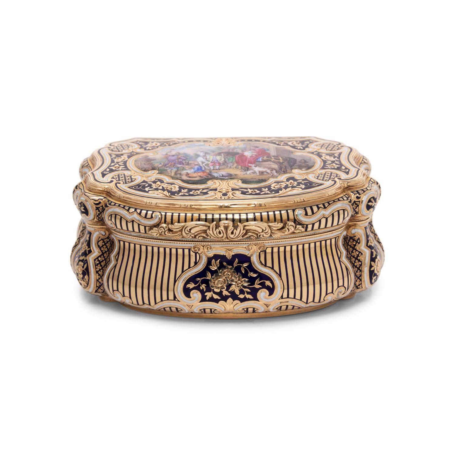 A German Gold and Enamel Snuff Box