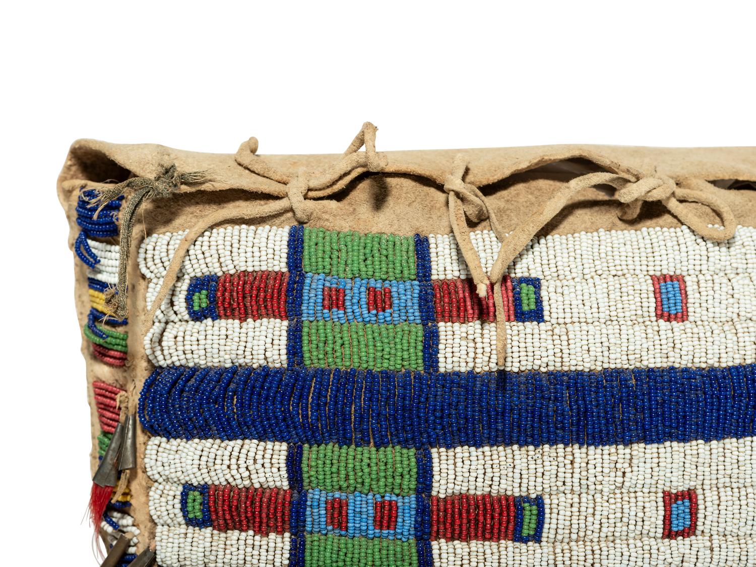 Plains Beaded Hide Work Bag