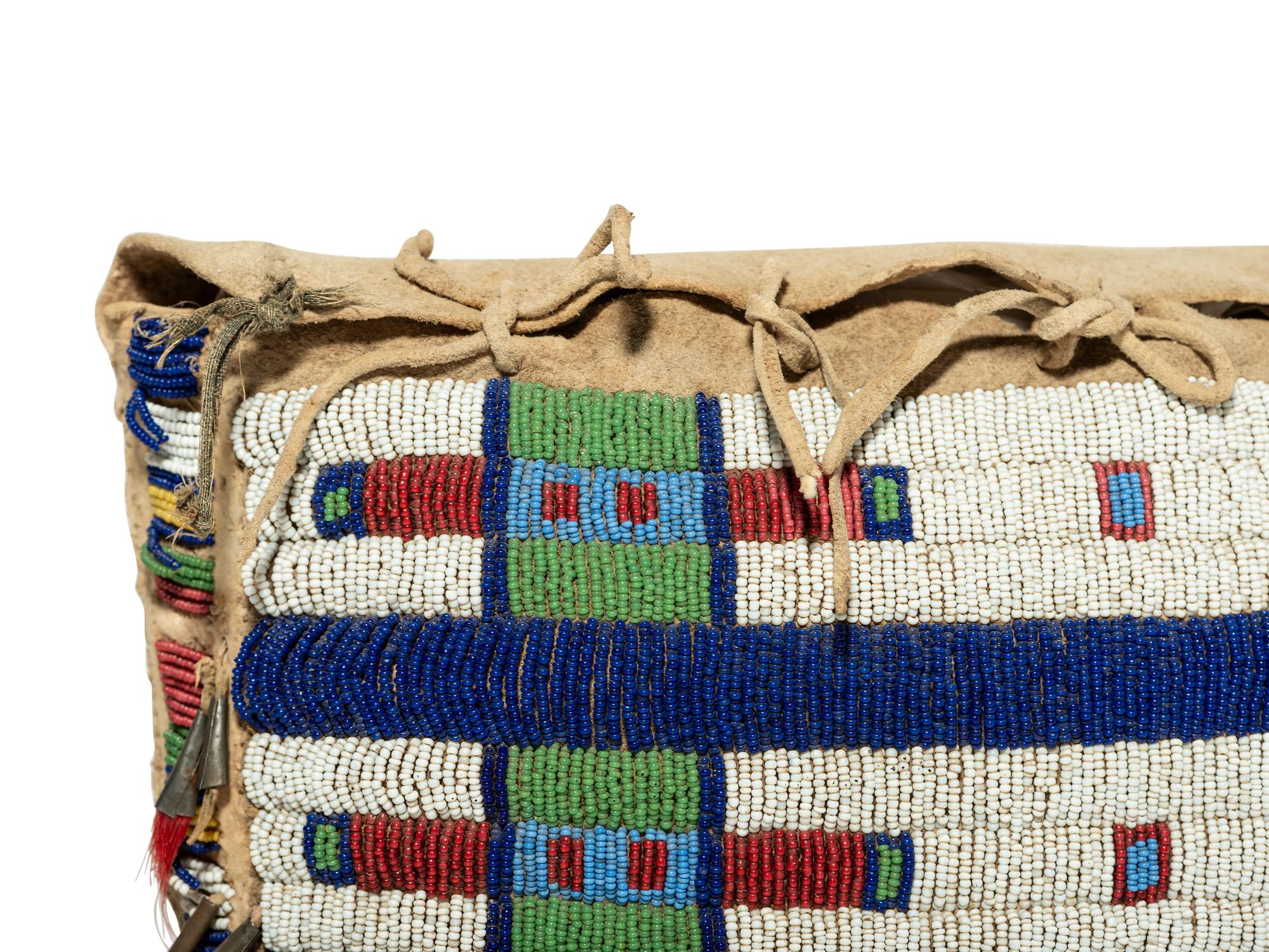 Plains Beaded Hide Work Bag