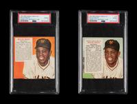 A Group of 1952 and 1954 Red Man Tobacco Willie Mays Baseball Cards (PSA 2 GOOD)