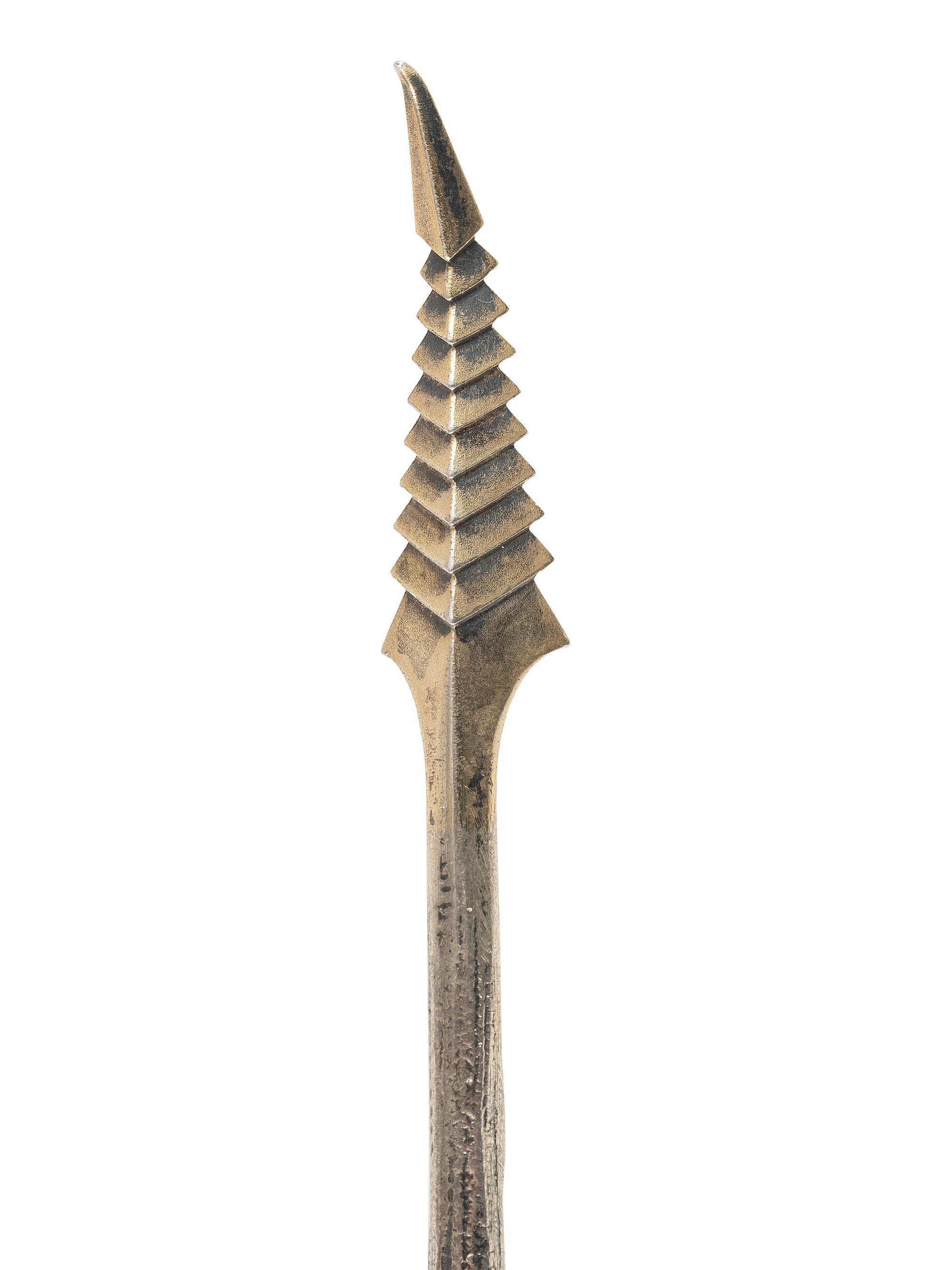 An Early Gorham Silver Olive Spoon and Seafood Forks