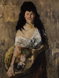 William Merritt Chase, (American, 1849-1916), Woman with a Basket, 1875