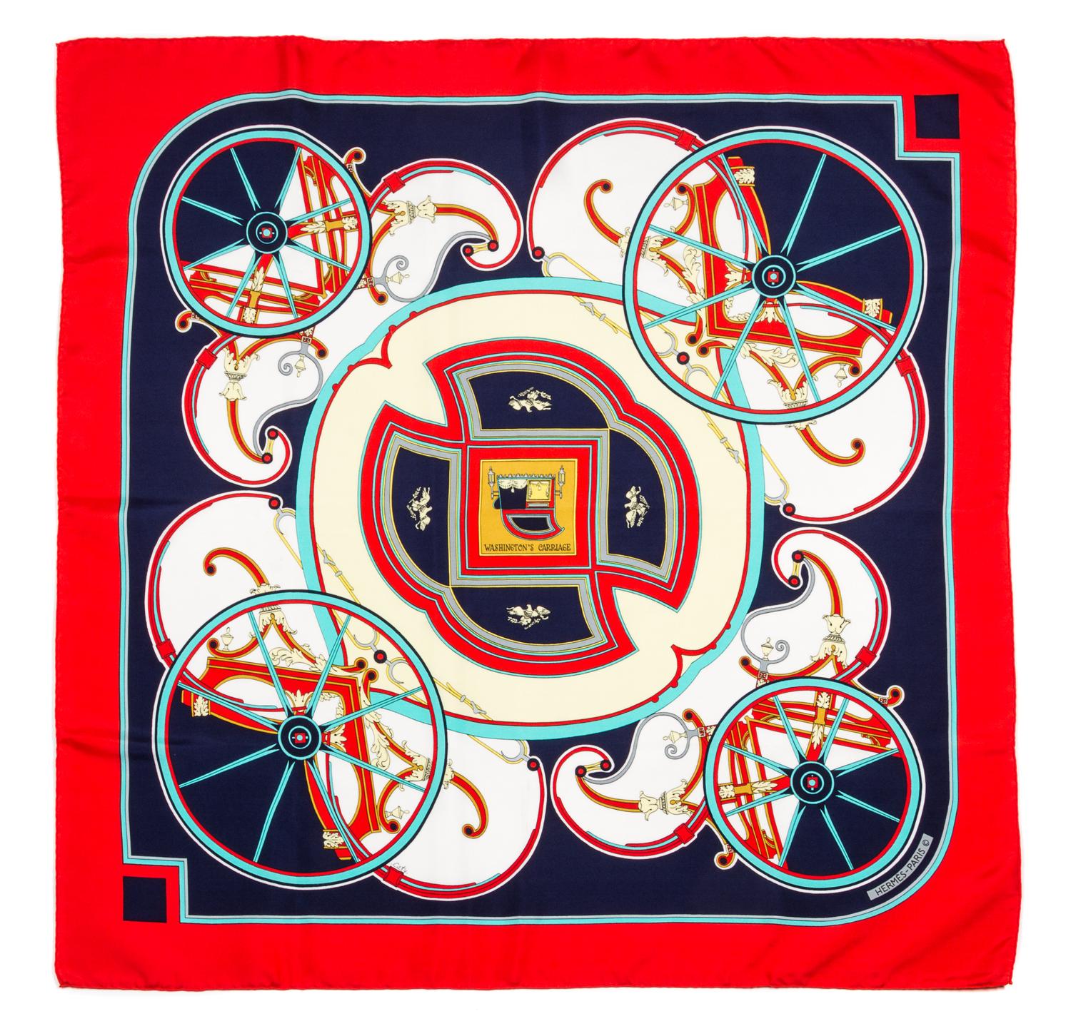 An Hermes 90cm Silk Scarf, 36"x36".