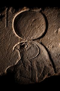 An Egyptian Sandstone Relief of Horus