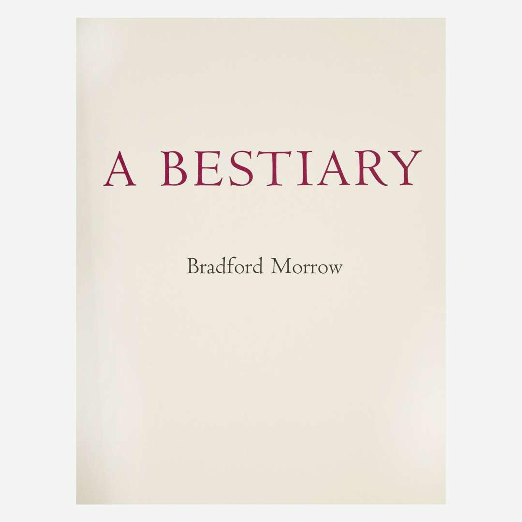 [Private Press] [Grenfell Press, The] Morrow, Bradford A Bestiary