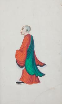 A Set of Six Chinese Pith Paintings Each: 7 x 4 inches.