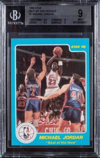 A 1986 Star Best Of The Old, Best Of The New Basketball Card Set Featuring Michael Jordan Card No. 2 (BGS 9 MINT)