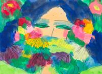 Walasse Ting, (American/Chinese 1920-2010), Lady with Blue Hair