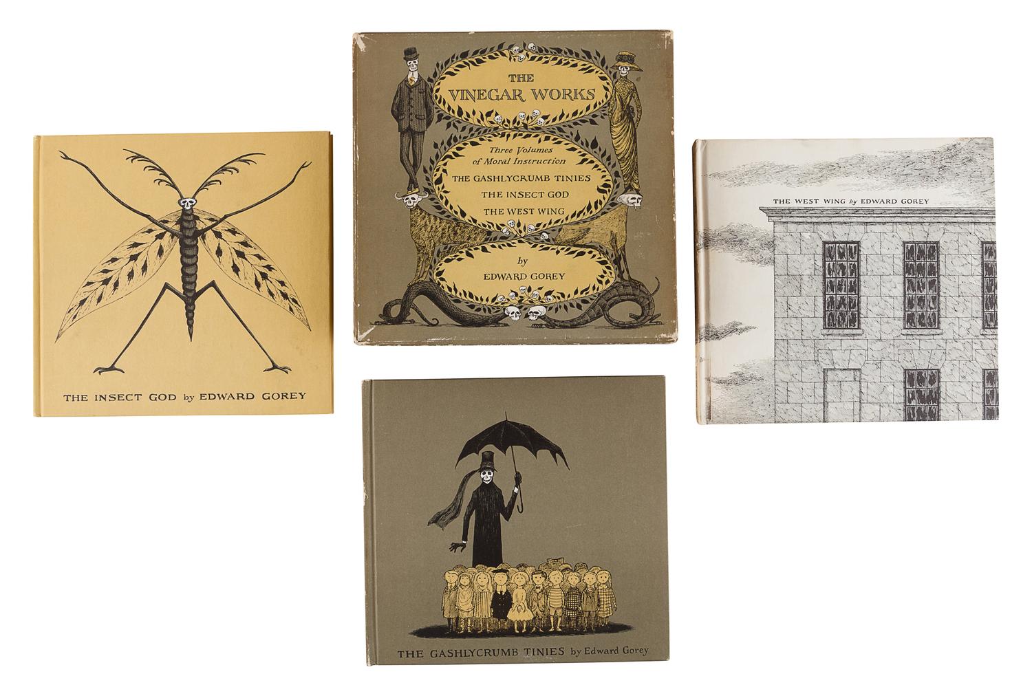 GOREY, Edward (1925-2000). The Vinegar Works: Three Volumes of Moral Instruction . New York: Simon and Schuster, 1963.