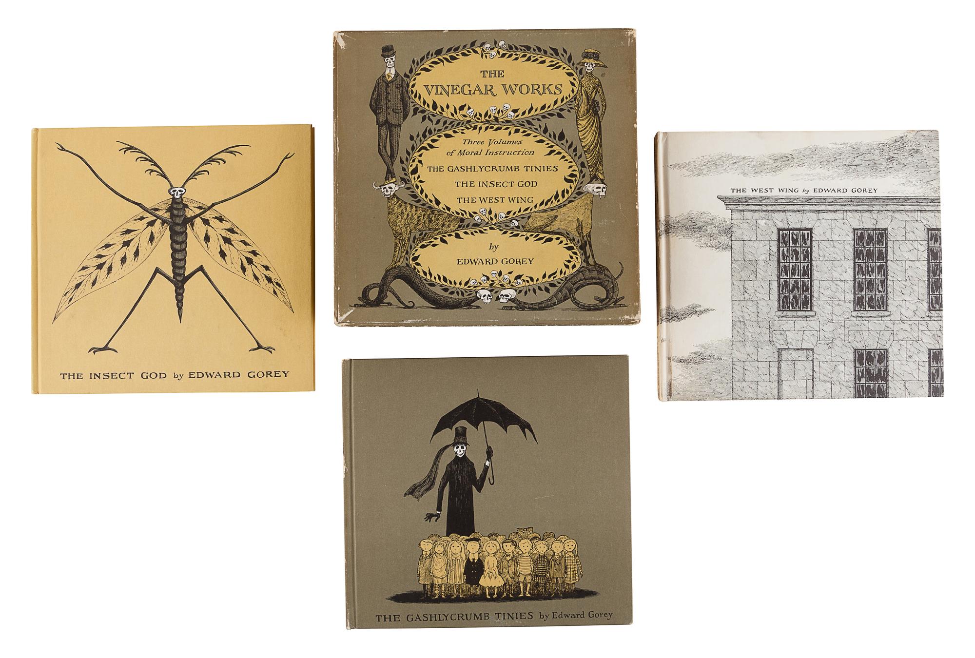 GOREY, Edward (1925-2000). The Vinegar Works: Three Volumes of Moral Instruction . New York: Simon and Schuster, 1963.