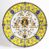 An Italian Polychrome Majolica Charger Diameter 17 1/2 inches. — 20TH CENTURY