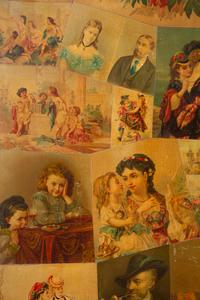 A Victorian Decoupaged Four-Panel Floor Screen