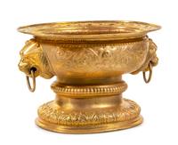 A Large Gilt Metal Jardinière