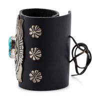 Stamped Silver and Turquoise Ketoh