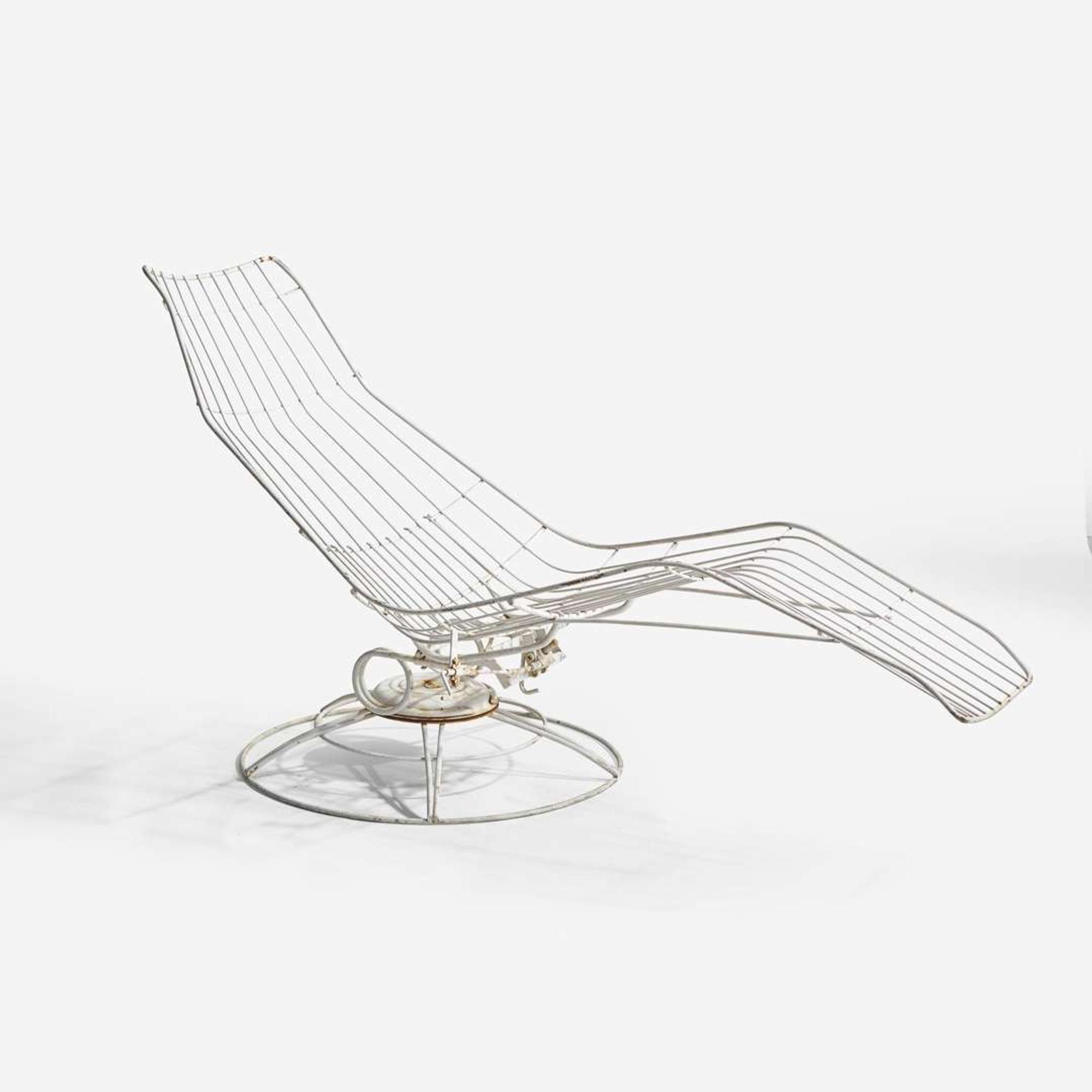 Vladimir Kagan (American, 1927-2016) A Capricorn Dining Table Base and Swivel Chaise, Kagan-Dreyfuss, Inc. and Vladimir Kagan Design Group, USA, designed circa 1958, the present lot 1958 and 2009
