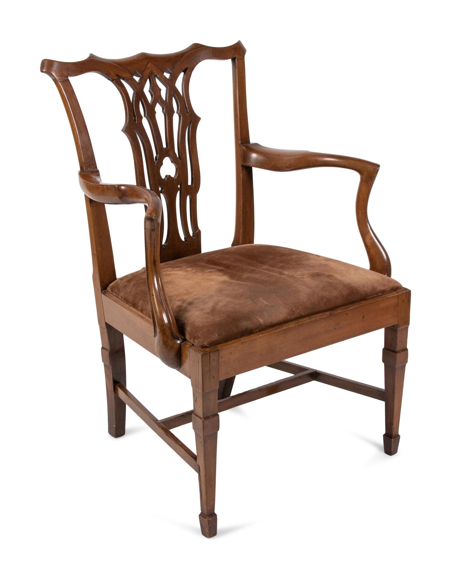 A George III Mahogany Armchair