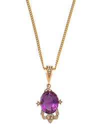COLLECTION OF AMETHYST AND SEED PEARL JEWELRY
