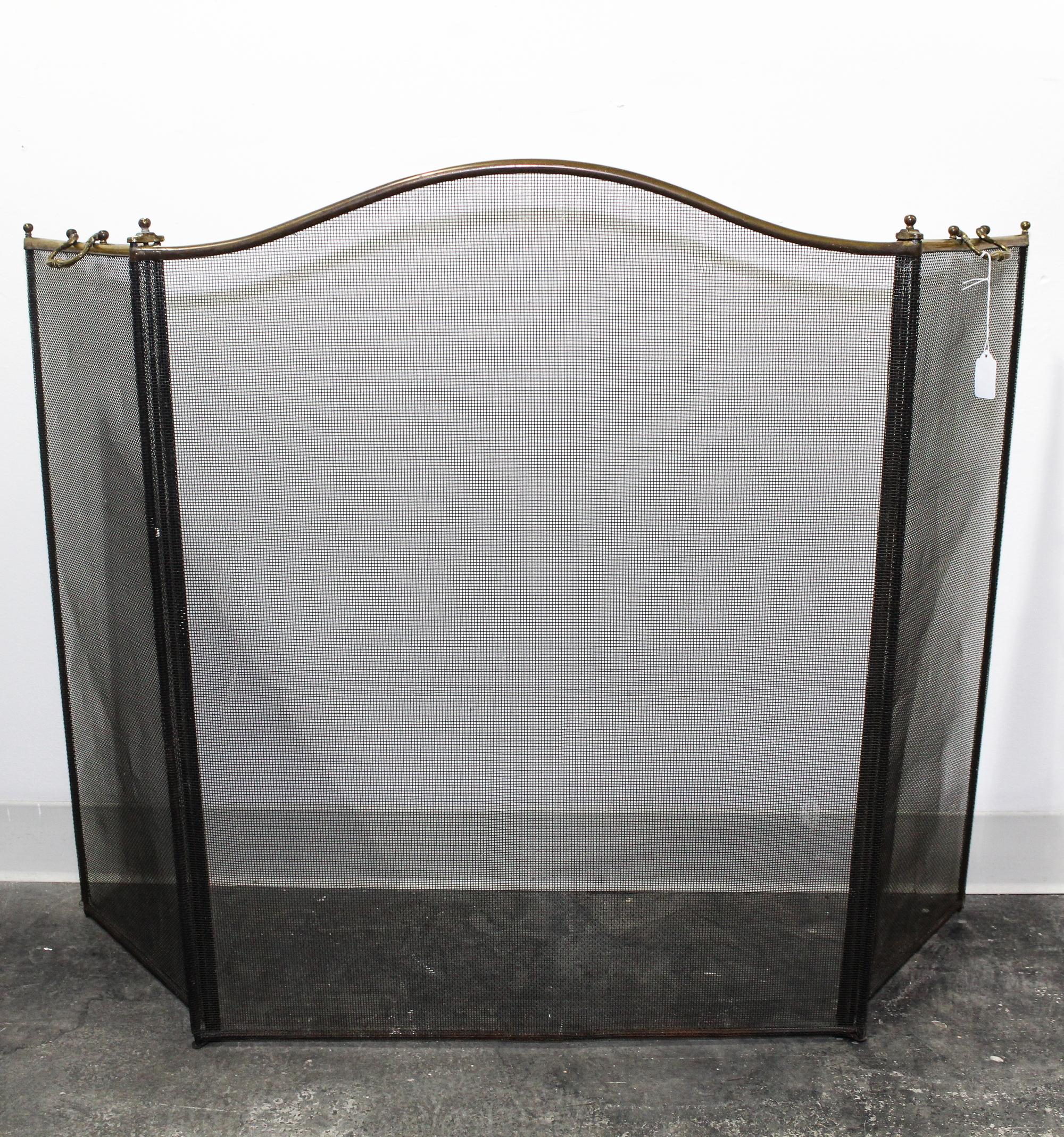 A Brass Fire Screen Height 33 inches. — 20TH CENTURY