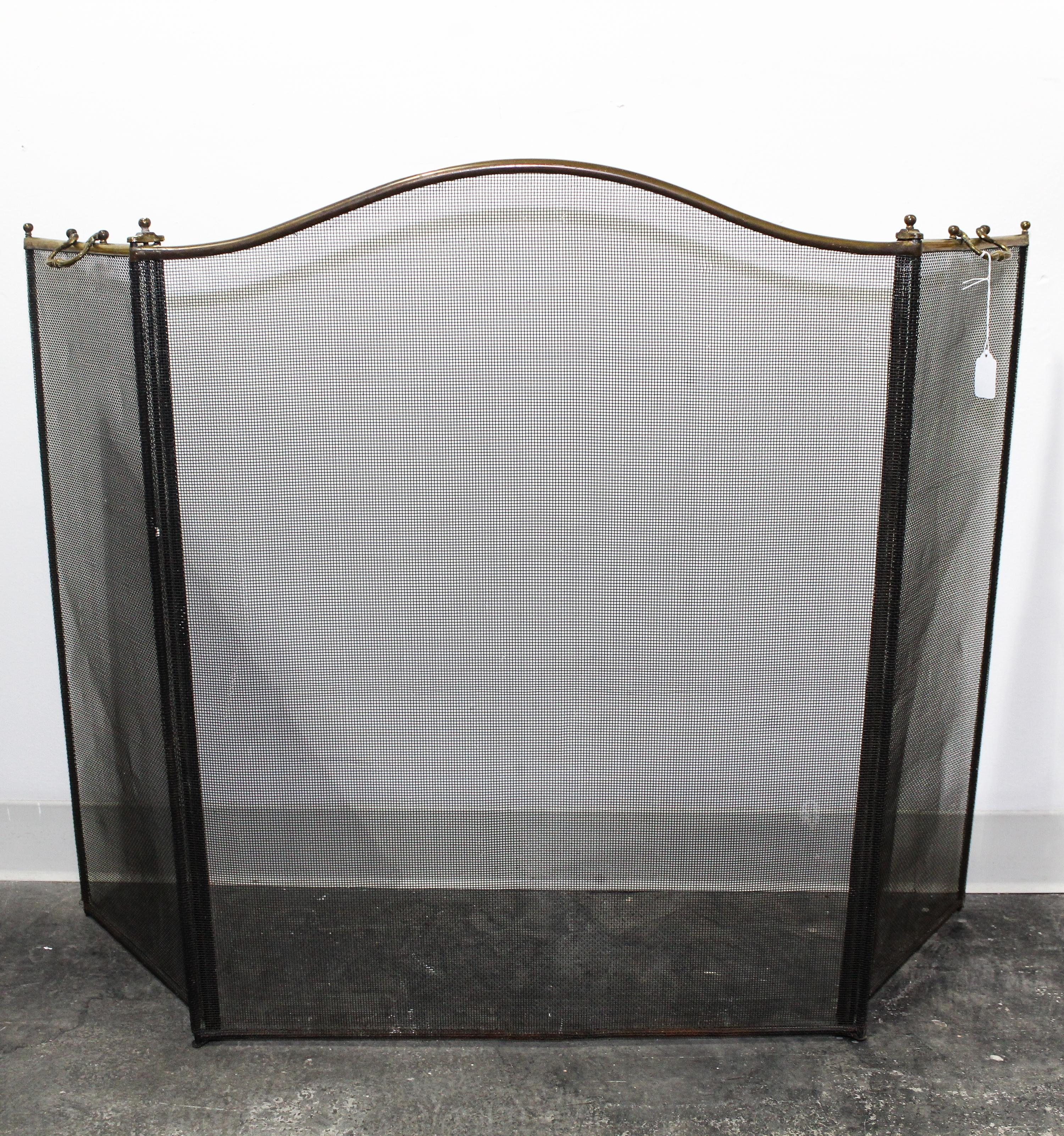 A Brass Fire Screen Height 33 inches. — 20TH CENTURY