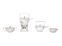 Arts and Crafts Silver Four-Piece Tea and Coffee Service
