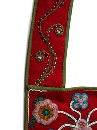 Cree Beaded Wool Bandolier Bag, Diminutive