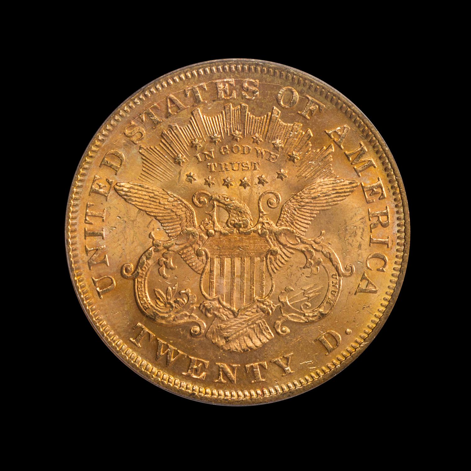 A United States 1876 Liberty Head $20 Gold Coin