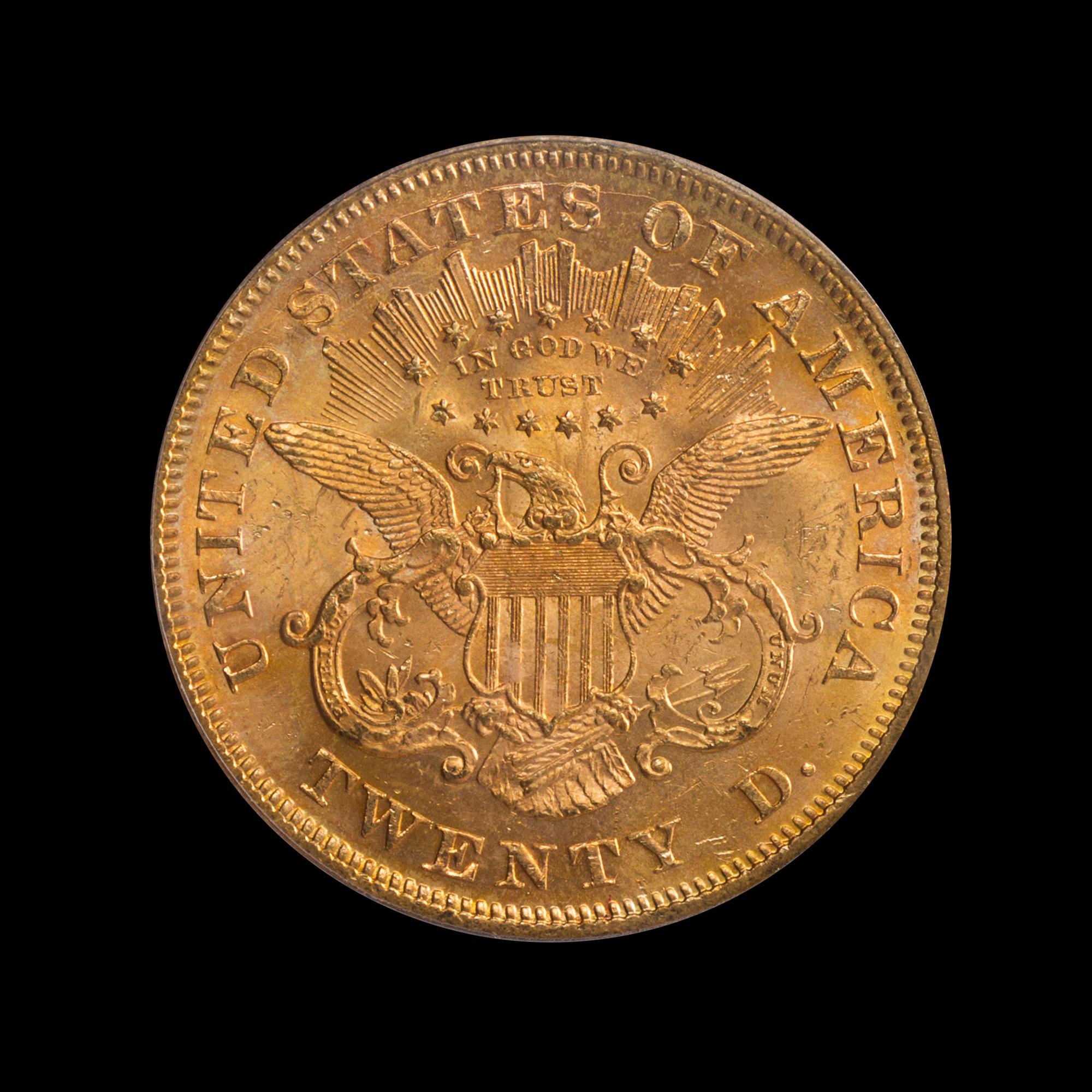 A United States 1876 Liberty Head $20 Gold Coin