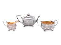 A George III Silver Three-Piece Tea Service