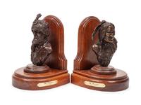 Bronze Bookends, Trapper and Warrior , edition 6/100