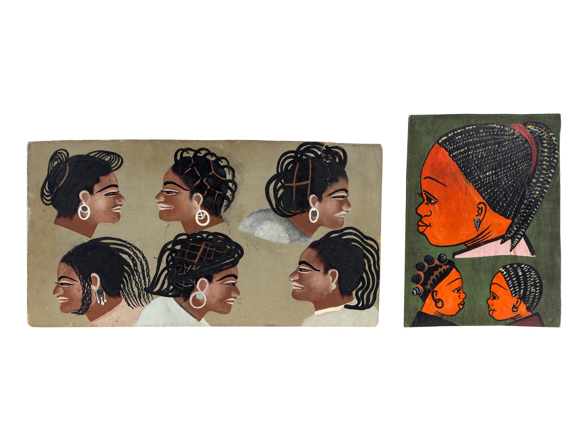 West African Hair Salon Signs (two works)