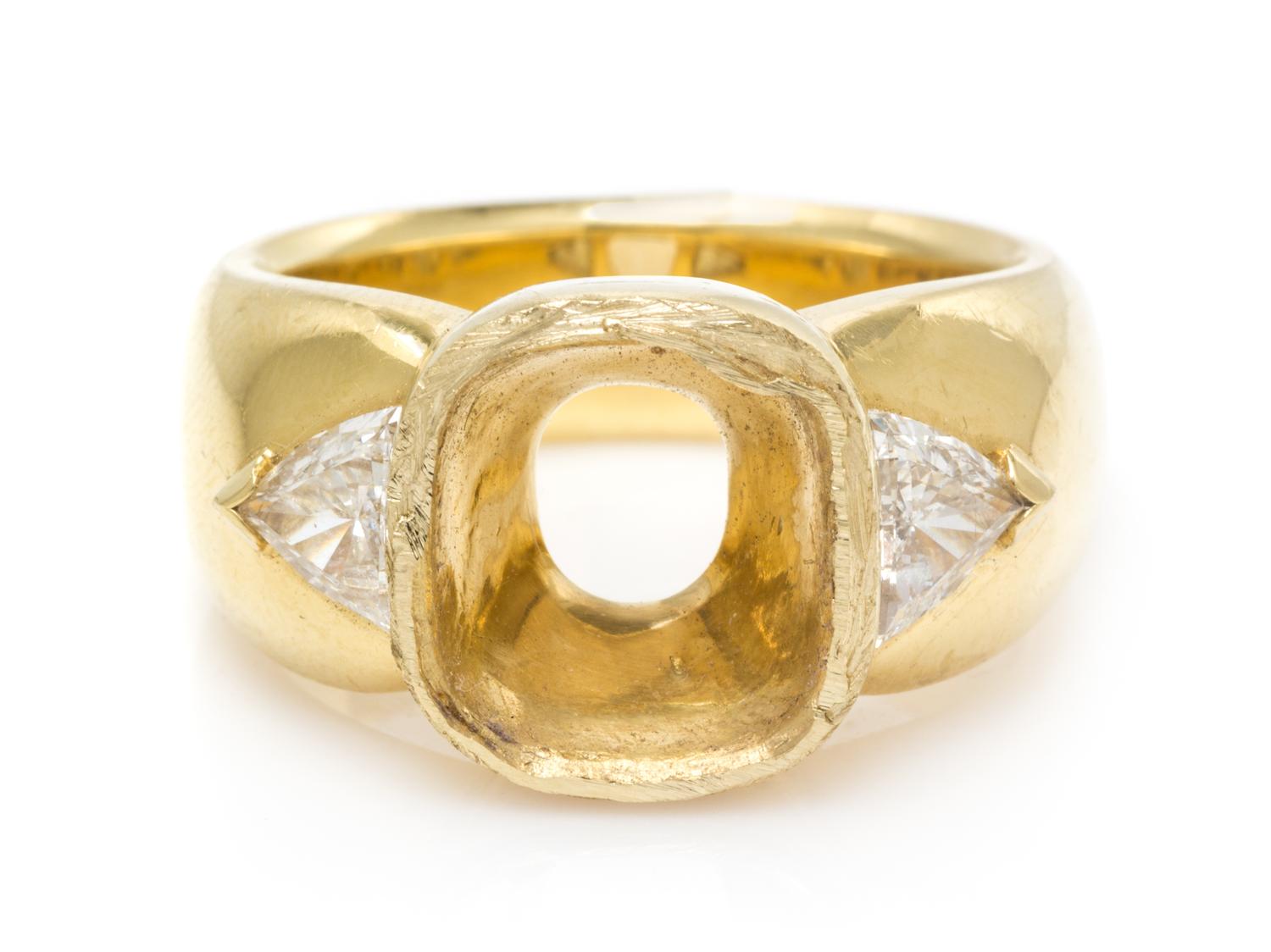 A Yellow Gold and Diamond Ring Setting, 25.00 dwts.