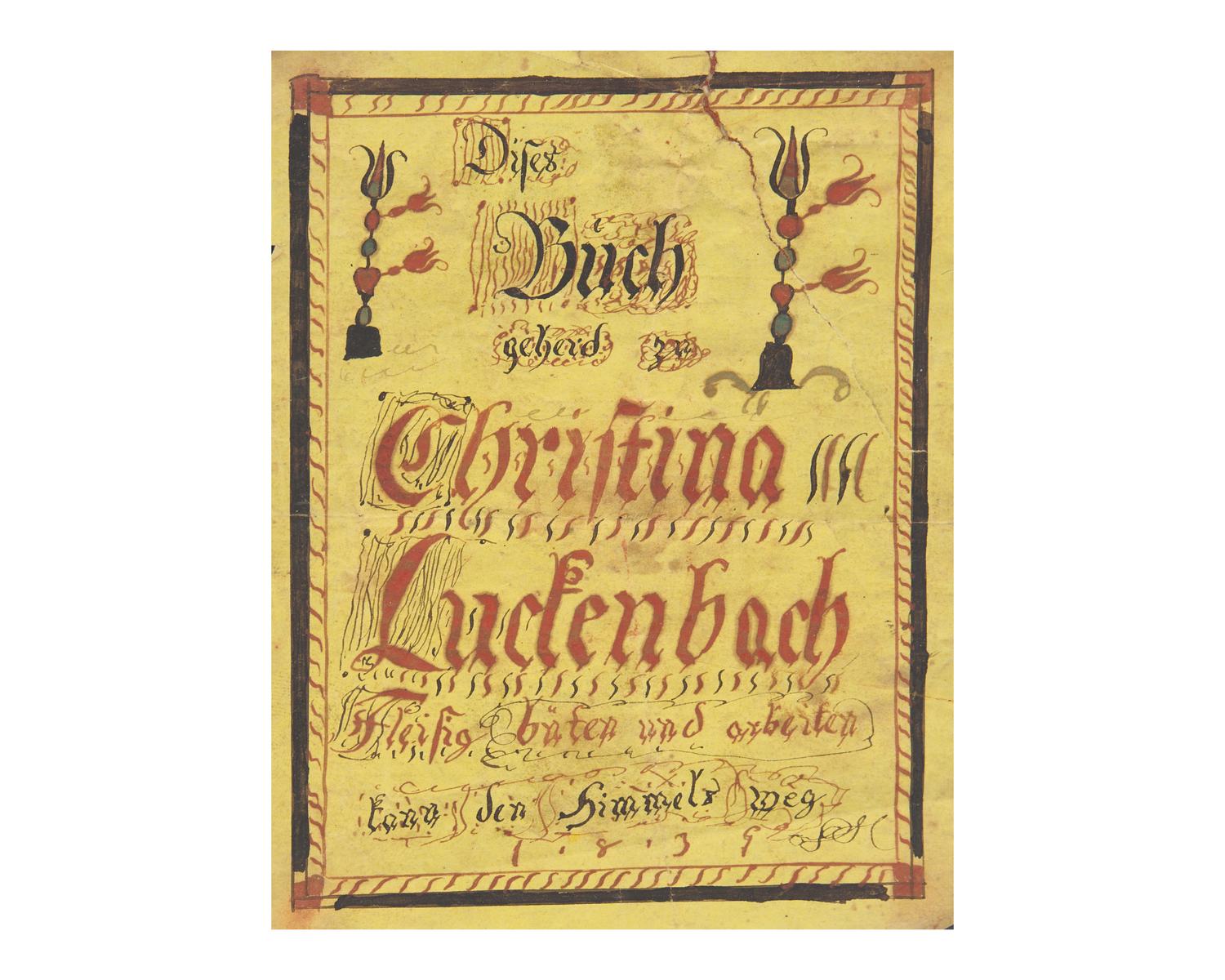 A Group of Four Fraktur Drawings, Bookplates, or Awards of Merit, Pennsylvania, 19th Century