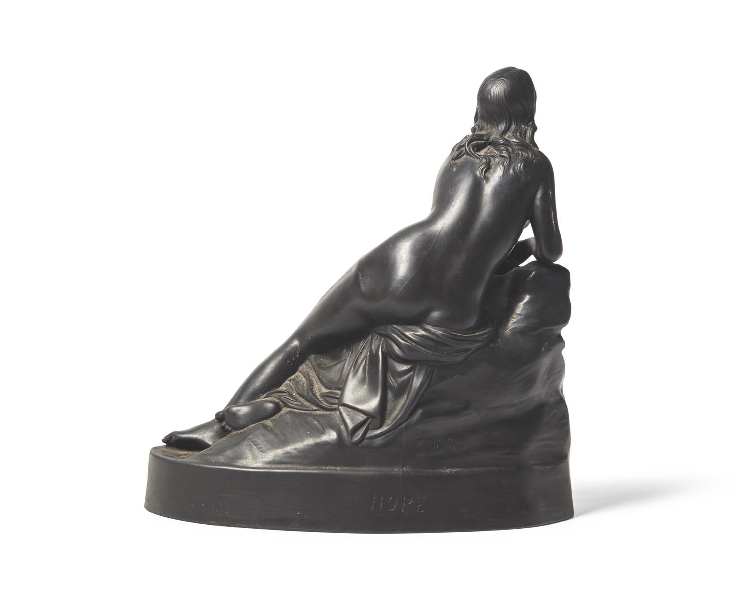 A Wedgwood Black Basalt Figure of Hope