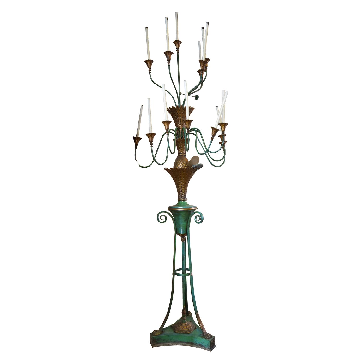A Pair of Multi-Arm Torchieres 38" W x 25" D x 126" H — United States, 20th Century
