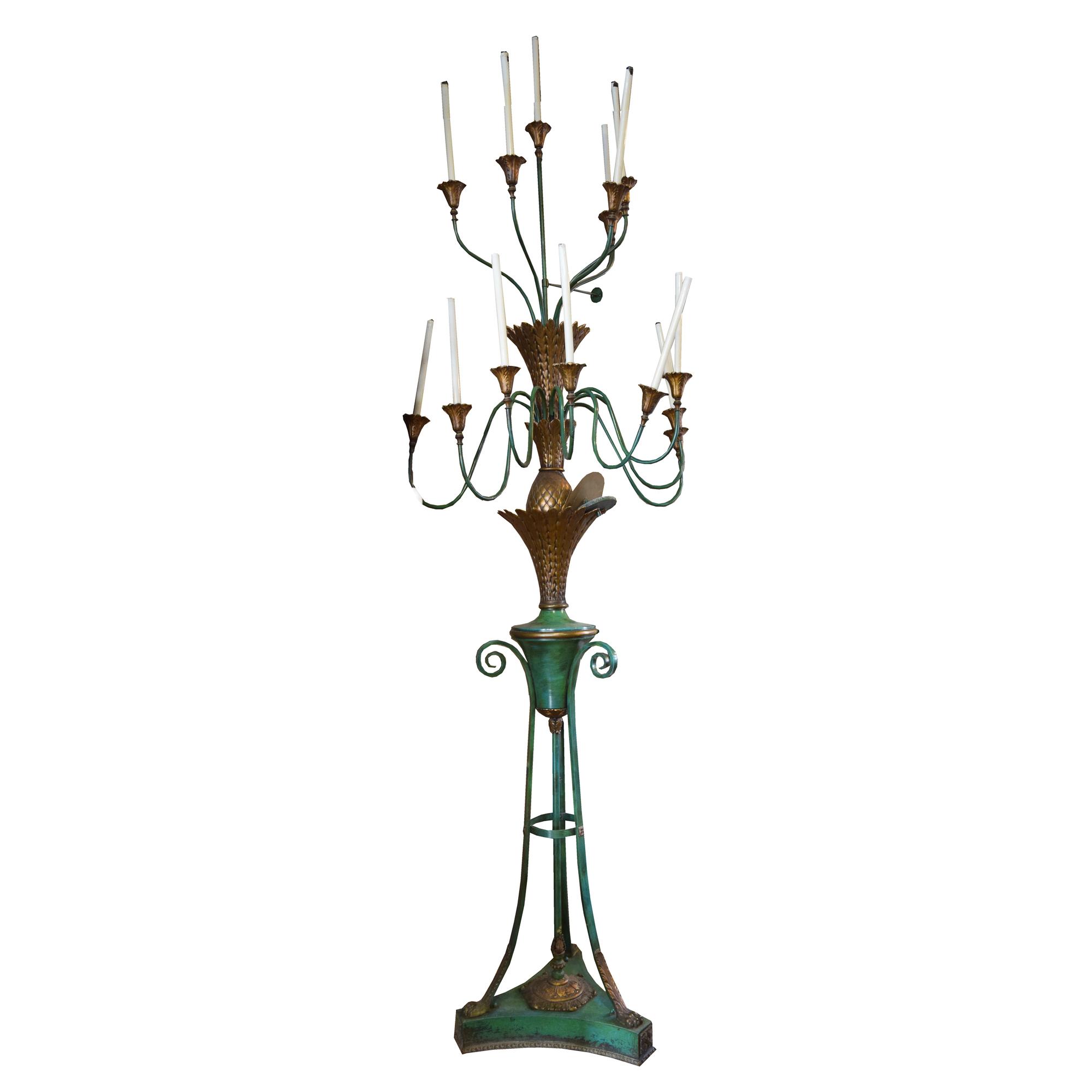 A Pair of Multi-Arm Torchieres 38" W x 25" D x 126" H — United States, 20th Century