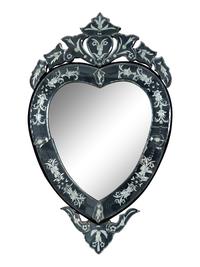 A Venetian Etched Glass Mirror