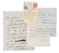 [ARTISTS]. A group of 4 manuscripts by artists.