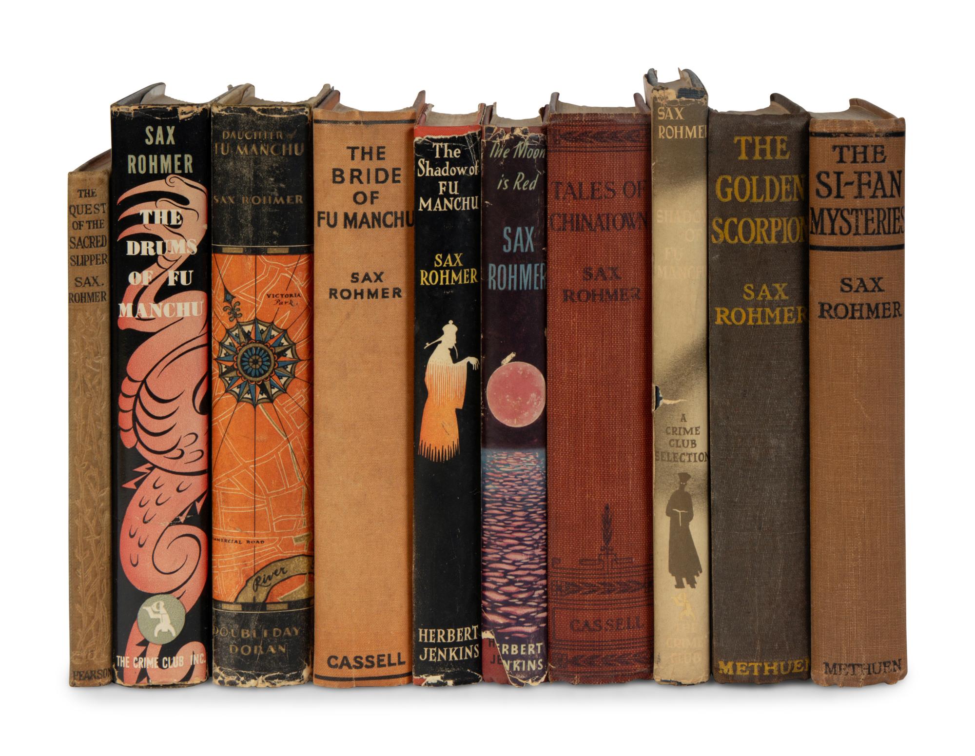 WARD, Henry Sarsfield (1883-1959). ("Sax Rohmer"). A group of 10 FIRST EDITIONS, including: