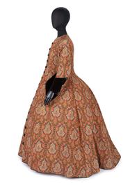 Paisley Coat Trimmed with Brown Velvet, 1860s