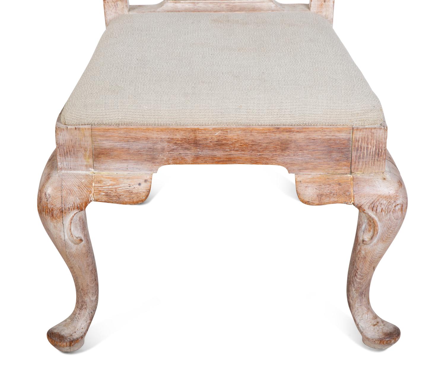 A Set of Four George II Style Cerused Oak Dining Chairs — 18TH/19TH CENTURY