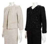 Two Oscar de la Renta Beaded Skirt Suits, 2006-10