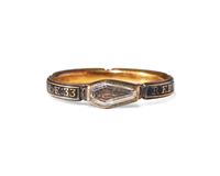 A Rare Georgian Gold, Crystal, And Enamel Mourning Ring