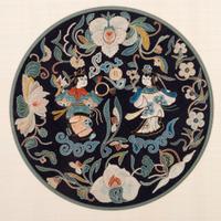 Six Chinese Embroidered and Woven Silk Panels