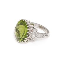 PERIDOT AND DIAMOND RING